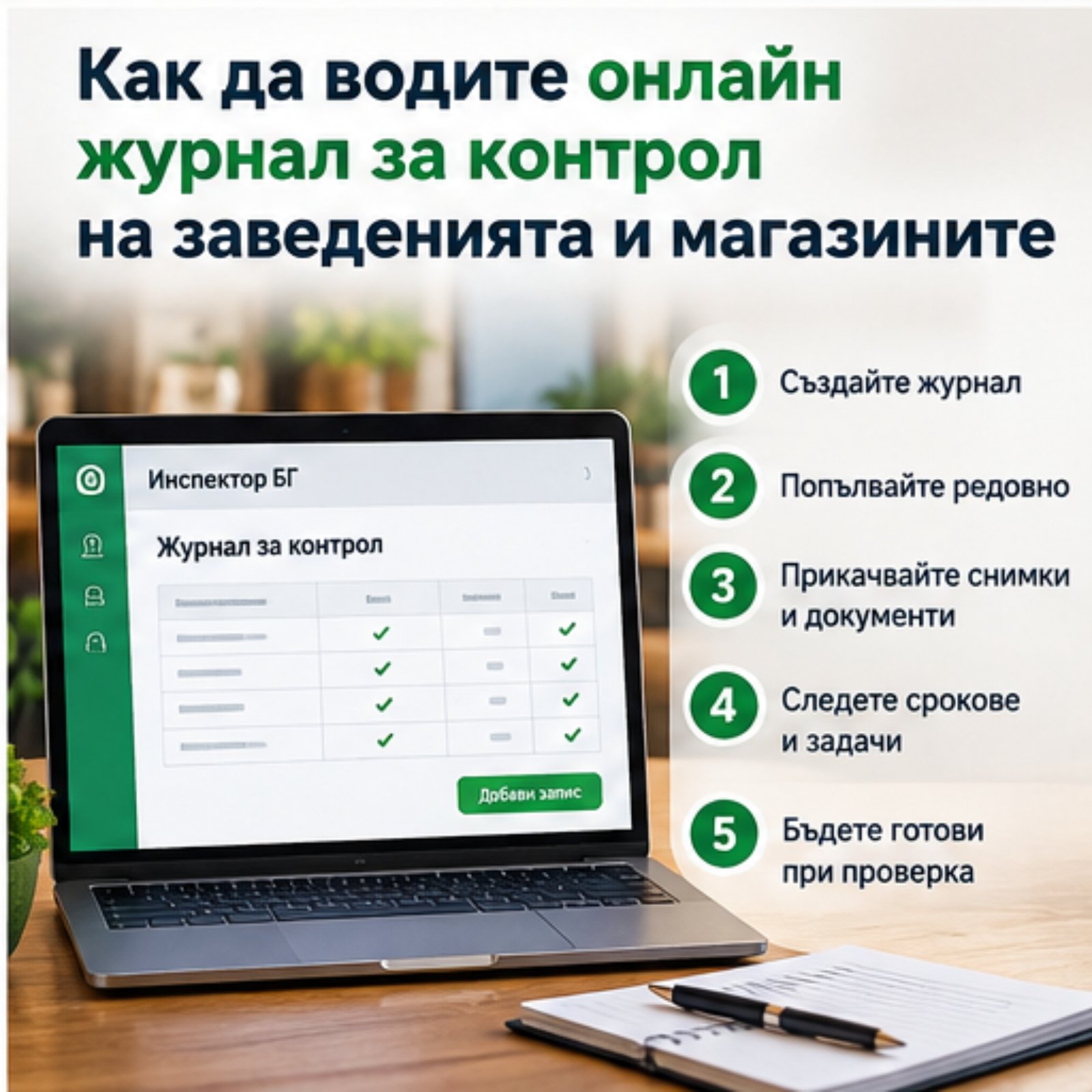 Как да водите онлайн журнал за контрол на заведенията и магазините